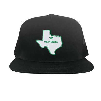 North Texas State of Texas Mean Green / 264 / UNT087 / MM - Flatbill Black Mesh Snapback - Club Rehab