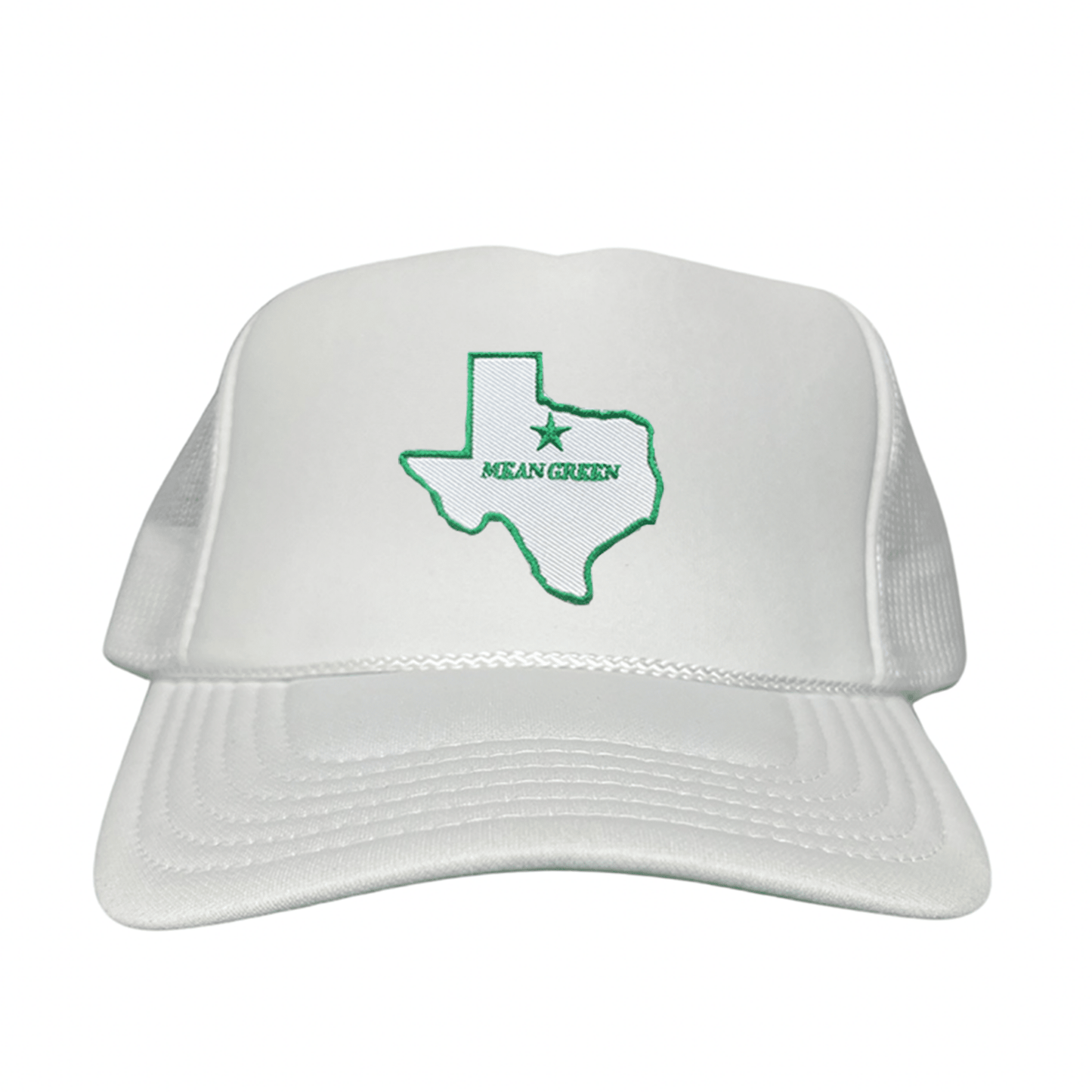 North Texas State of Texas Mean Green / 264 / UNT087 / MM - Foam White Mesh Snapback - Club Rehab