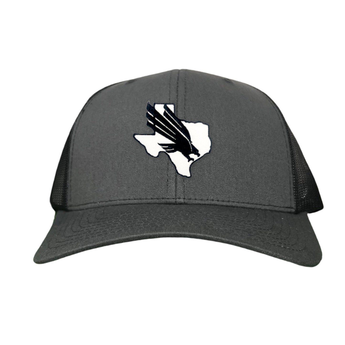 North Texas UNT Bird Black & White / 245 / MM - Charcoal Curved Bill Mesh Snapback - Club Rehab