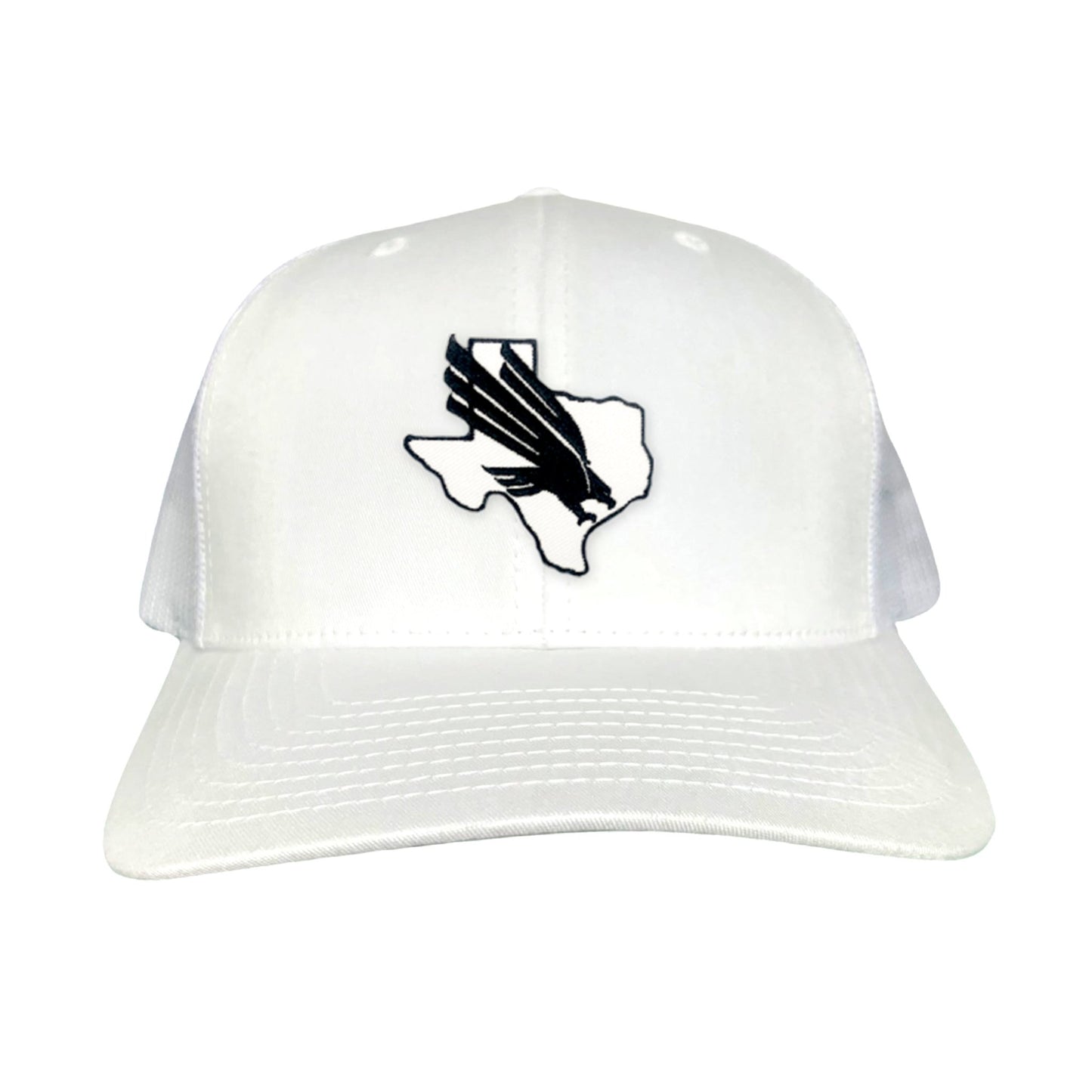 North Texas UNT Bird Black & White / 245 / MM - White Curved Bill Mesh Snapback - Club Rehab