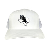 White Curved Bill Mesh Snapback