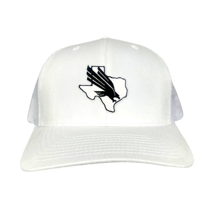 North Texas UNT Bird Black & White / 245 / MM - White Curved Bill Mesh Snapback - Club Rehab