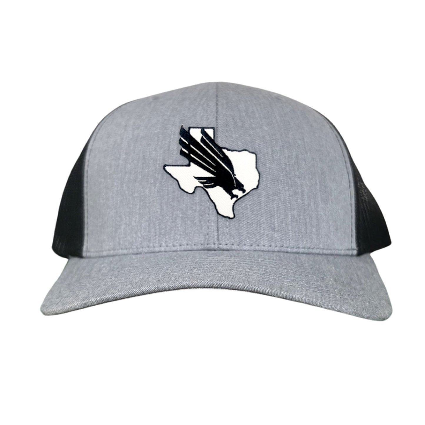 North Texas UNT Bird Black & White / 245 / MM - Heather Grey / Black Curved Bill Mesh Snapback - Club Rehab