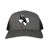Dark Heather / Black Curved Bill Mesh Snapback