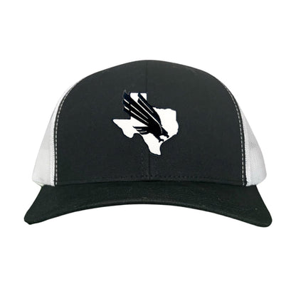 North Texas UNT Bird Black & White / 245 / MM - Black / White Curved Bill Mesh Snapback - Club Rehab