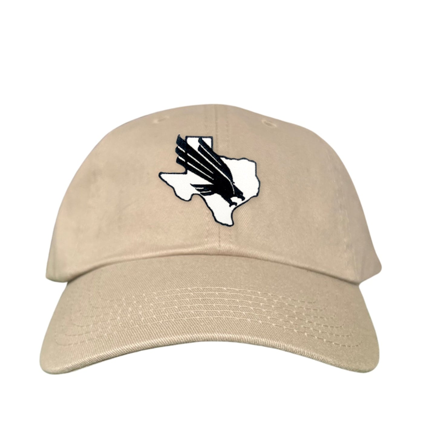 North Texas UNT Bird Black & White / 245 / MM - Dad Hat Khaki - Club Rehab