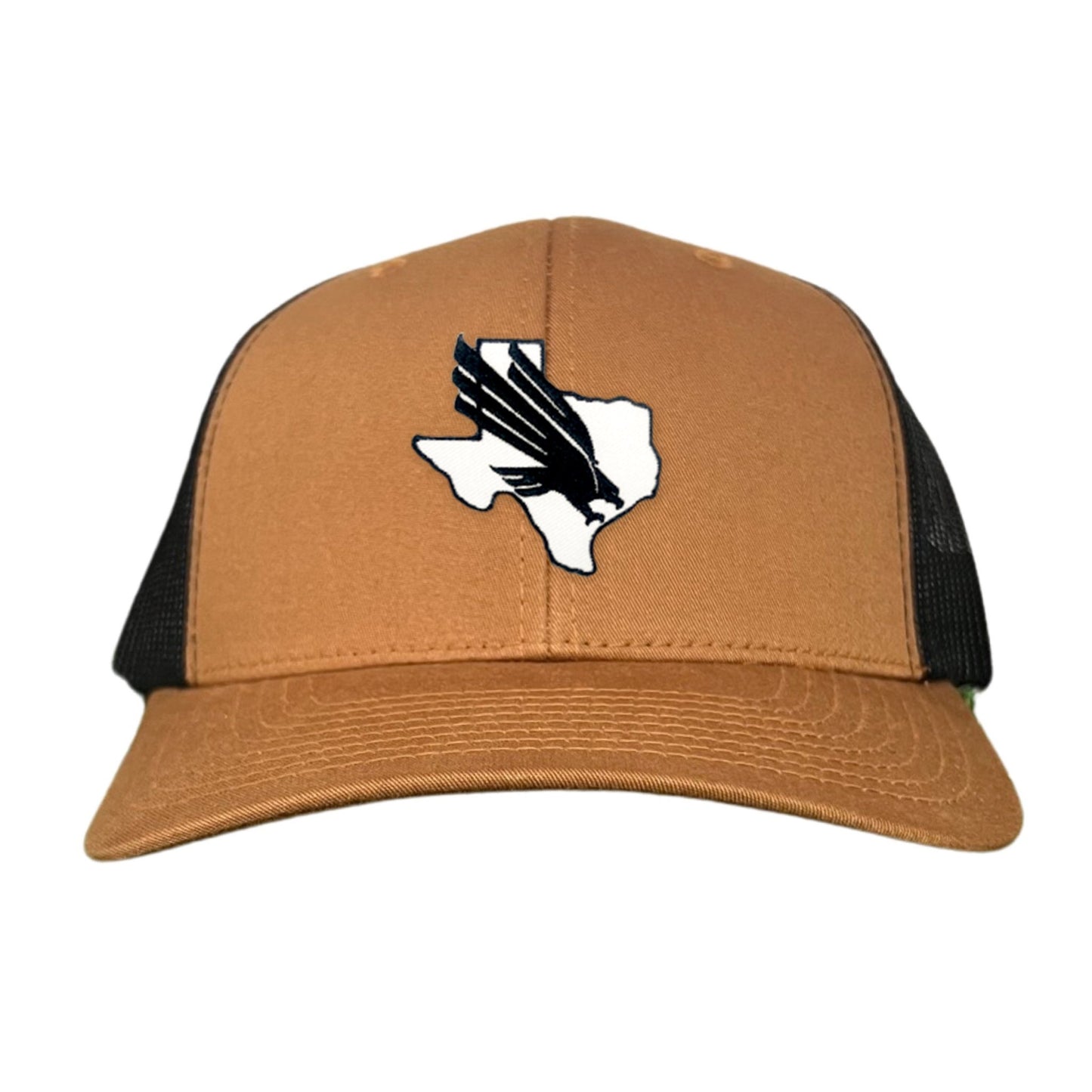North Texas UNT Bird Black & White / 245 / MM - Caramel / Black Curved Bill Mesh Snapback - Club Rehab
