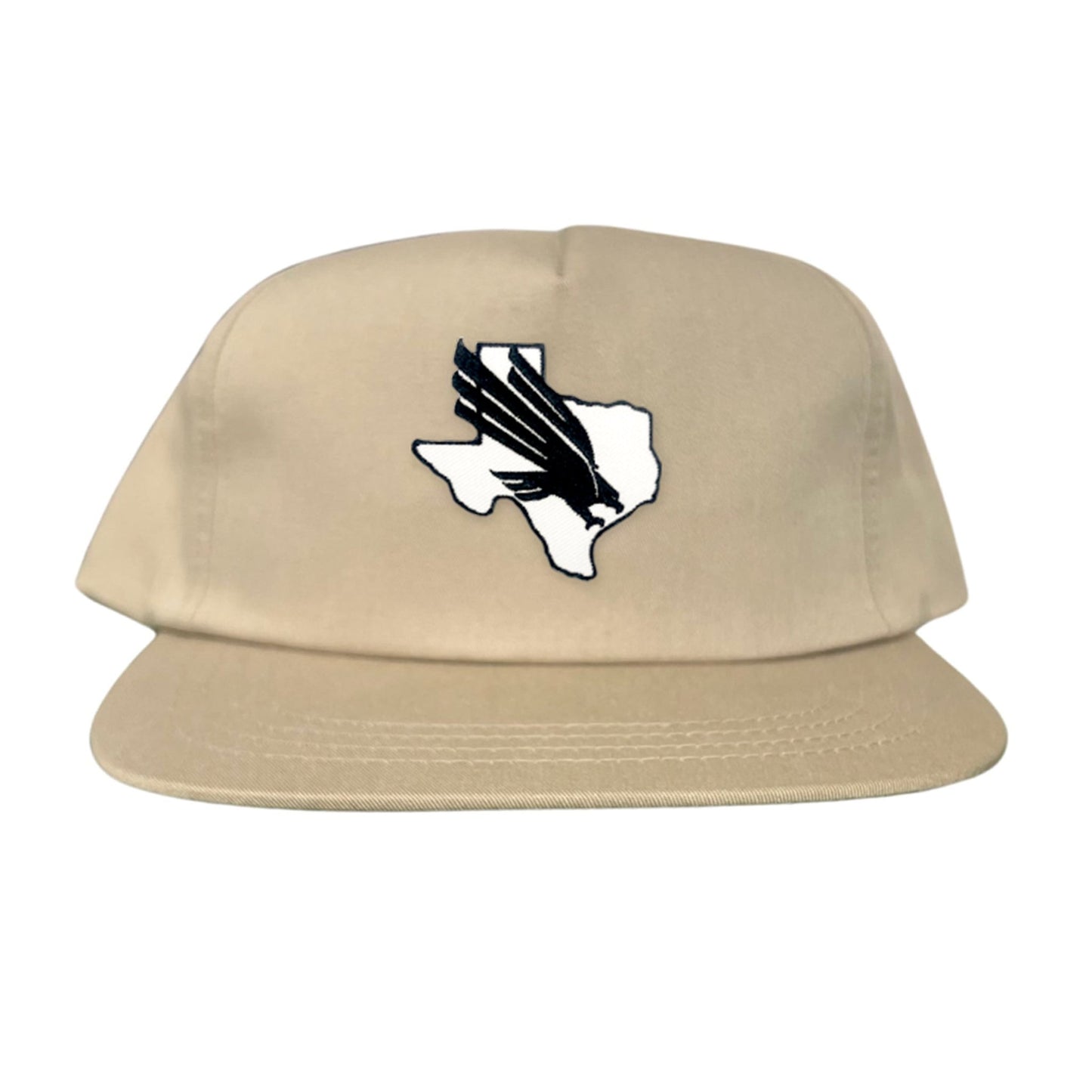 North Texas UNT Bird Black & White / 245 / MM - Flatbill Khaki Canvas Snapback - Club Rehab