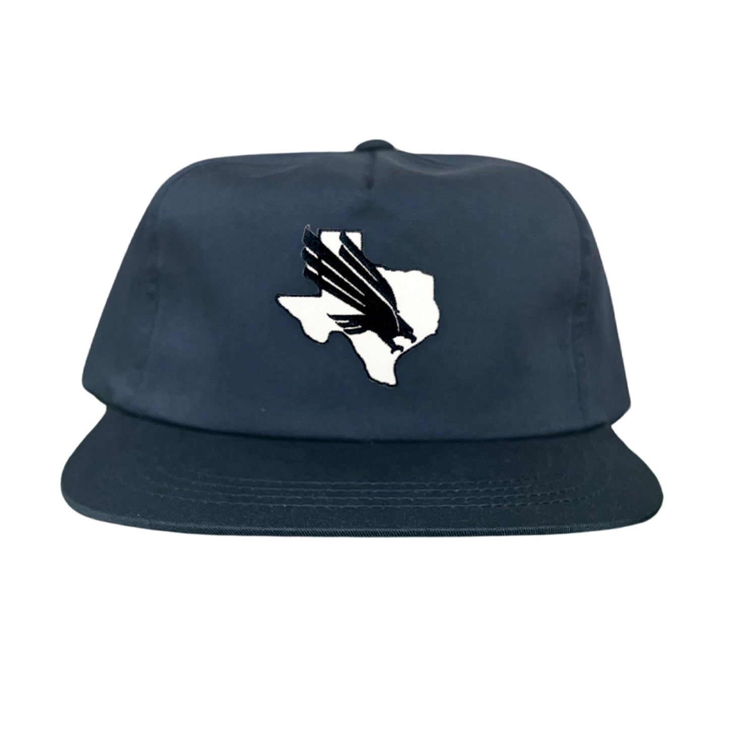 North Texas UNT Bird Black & White / 245 / MM - Flatbill Navy Canvas Snapback - Club Rehab