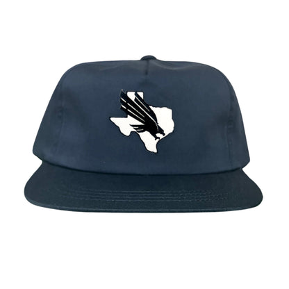 North Texas UNT Bird Black & White / 245 / MM - Flatbill Navy Canvas Snapback - Club Rehab
