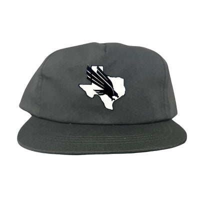 North Texas UNT Bird Black & White / 245 / MM - Flatbill White Canvas Snapback - Club Rehab