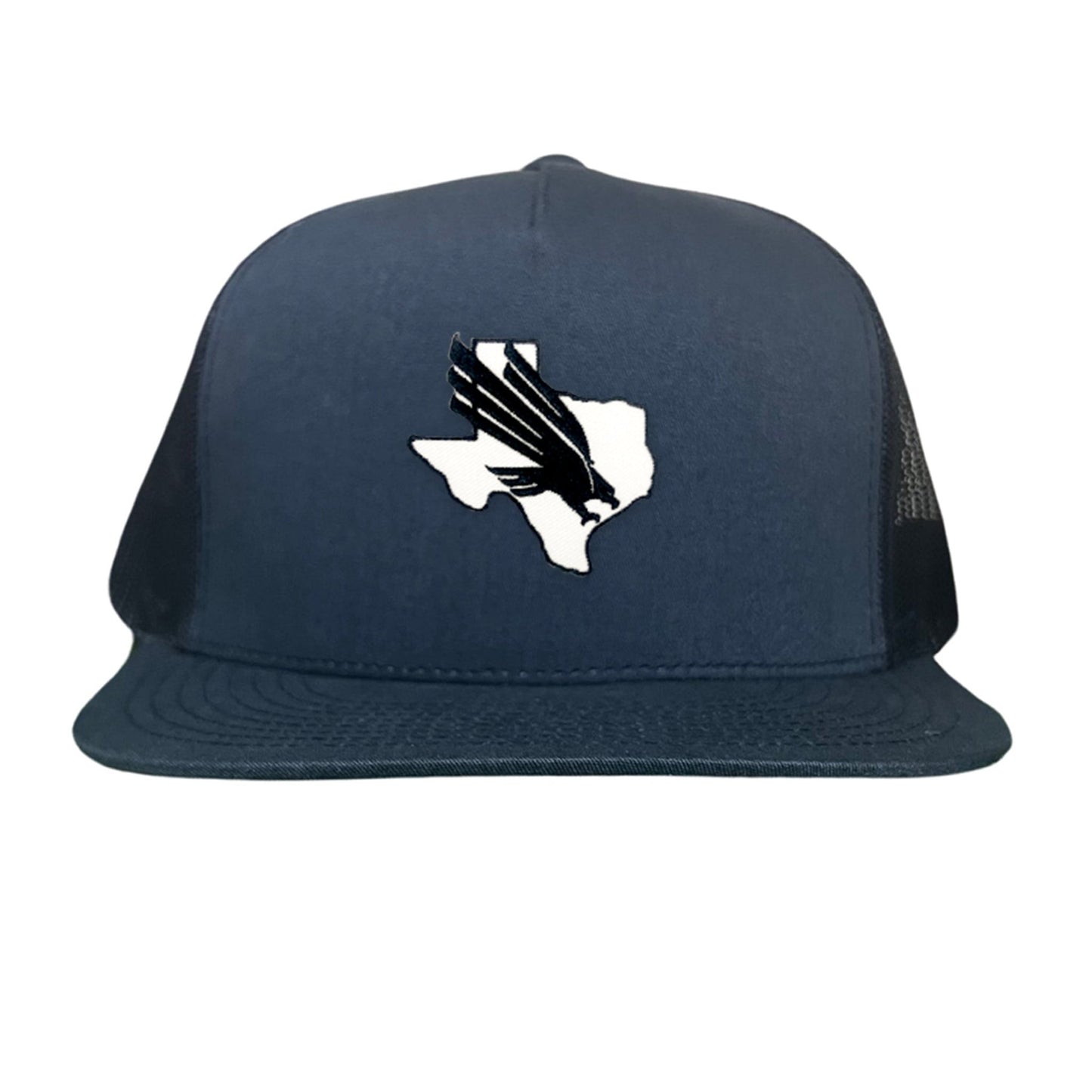 North Texas UNT Bird Black & White / 245 / MM - Flatill Navy Mesh Snapback - Club Rehab