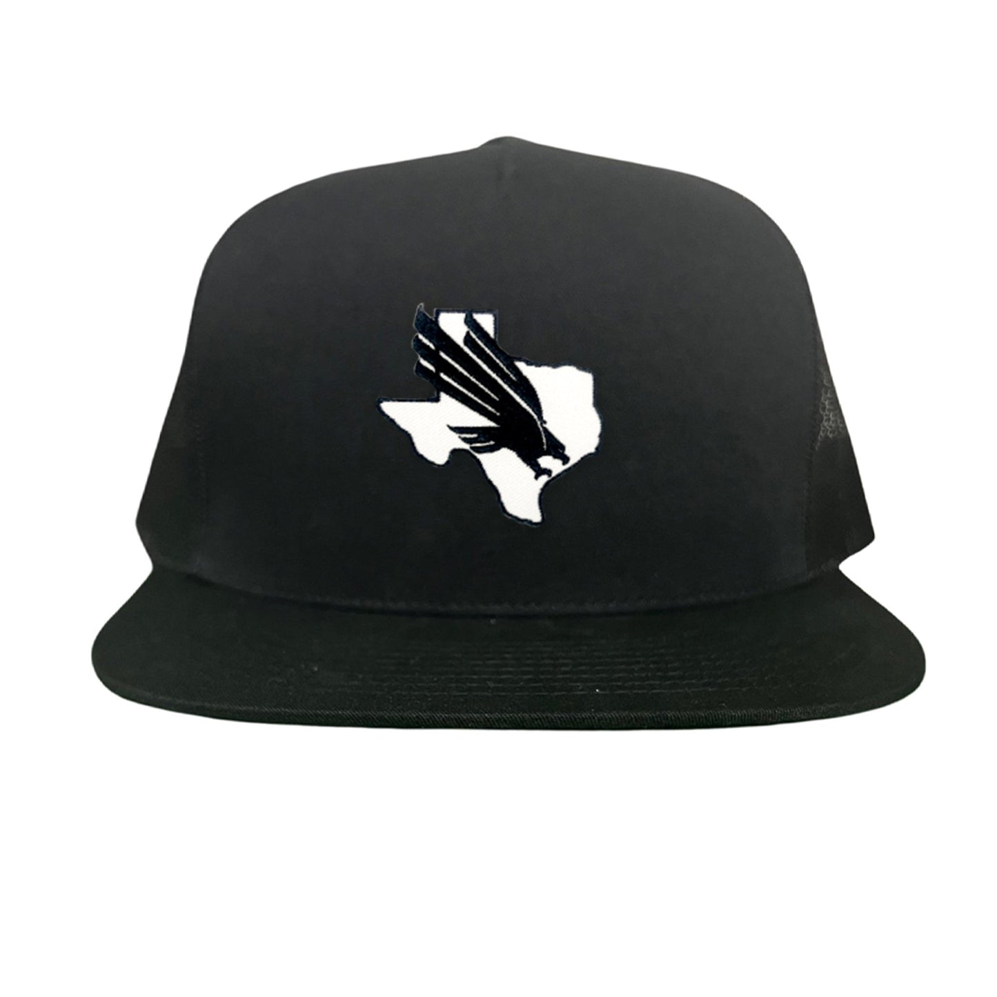 North Texas UNT Bird Black & White / 245 / MM - Flatbill Black Mesh Snapback - Club Rehab