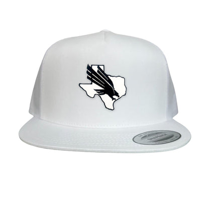 North Texas UNT Bird Black & White / 245 / MM - Flatbill White Mesh Snapback - Club Rehab