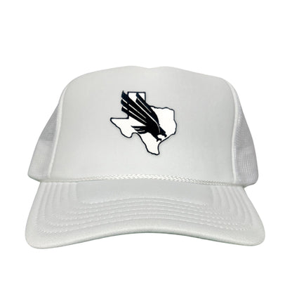 North Texas UNT Bird Black & White / 245 / MM - Foam White Mesh Snapback - Club Rehab