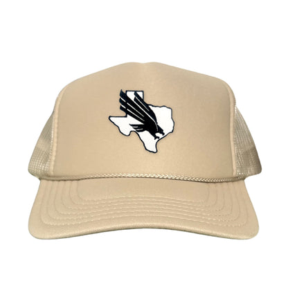North Texas UNT Bird Black & White / 245 / MM - Foam Black/Gold Mesh Snapback - Club Rehab