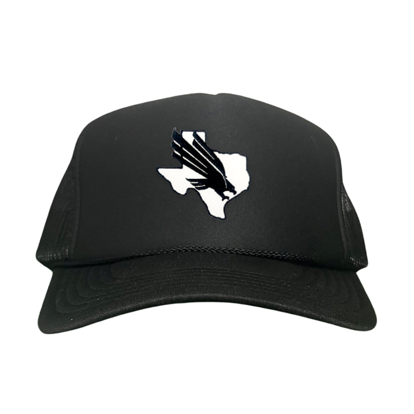 North Texas UNT Bird Black & White / 245 / MM - Foam Black Mesh Snapback - Club Rehab