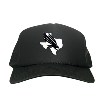 North Texas UNT Bird Black & White / 245 / MM - Foam Black Mesh Snapback - Club Rehab