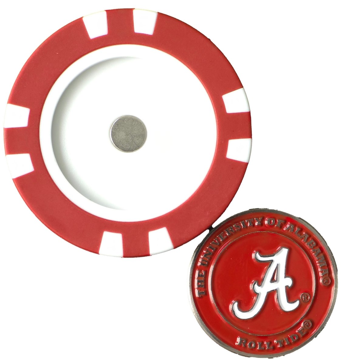 Officially Licensed Alabama Crimson Tide Poker Chip Ball Marker - Club Rehab - Golf Ball MarkerOfficially Licensed Alabama Crimson Tide Poker Chip Ball Marker