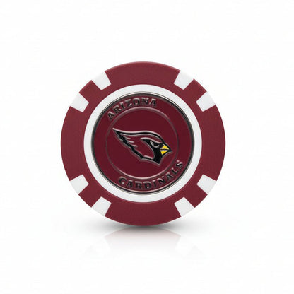 Officially Licensed Arizona Cardinals Poker Chip Ball Marker - Club Rehab