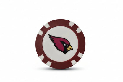 Officially Licensed Arizona Cardinals Poker Chip Ball Marker - Club Rehab