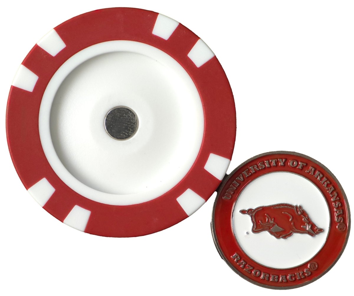 Officially Licensed Arkansas Razorbacks Poker Chip Ball Marker - Club Rehab - Golf Ball MarkerOfficially Licensed Arkansas Razorbacks Poker Chip Ball Marker