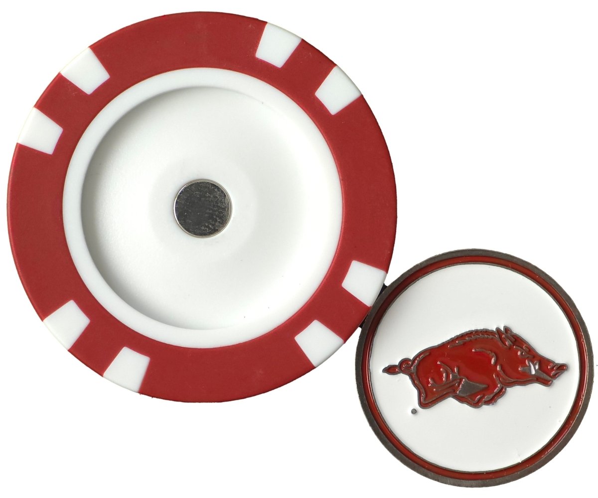 Officially Licensed Arkansas Razorbacks Poker Chip Ball Marker - Club Rehab - Golf Ball MarkerOfficially Licensed Arkansas Razorbacks Poker Chip Ball Marker