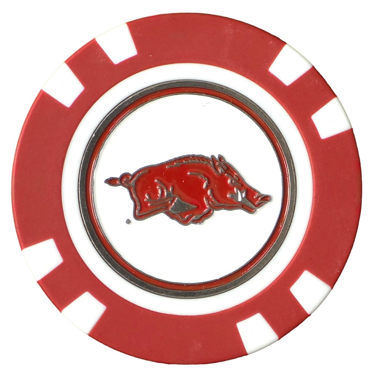 Officially Licensed Arkansas Razorbacks Poker Chip Ball Marker - Club Rehab - Golf Ball MarkerOfficially Licensed Arkansas Razorbacks Poker Chip Ball Marker