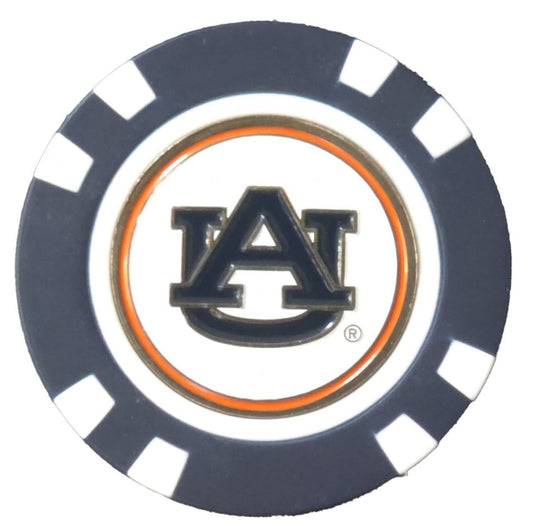Officially Licensed Auburn Tigers Poker Chip Ball Marker - Club Rehab