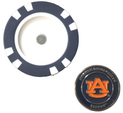 Officially Licensed Auburn Tigers Poker Chip Ball Marker - Club Rehab