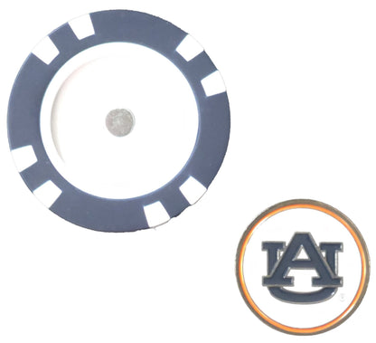 Officially Licensed Auburn Tigers Poker Chip Ball Marker - Club Rehab