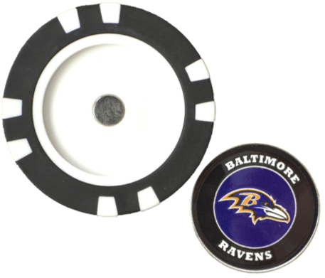 Officially Licensed Baltimore Ravens Poker Chip Ball Marker - Club Rehab