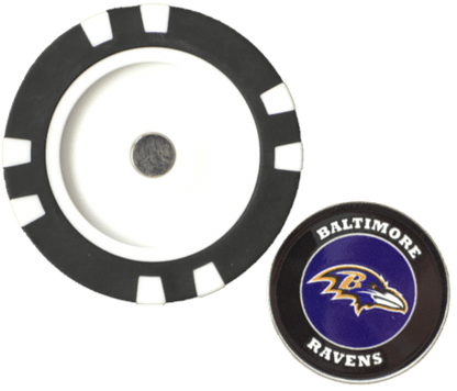 Officially Licensed Baltimore Ravens Poker Chip Ball Marker - Club Rehab