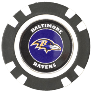 Officially Licensed Baltimore Ravens Poker Chip Ball Marker - Club Rehab