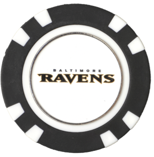 Officially Licensed Baltimore Ravens Poker Chip Ball Marker - Club Rehab