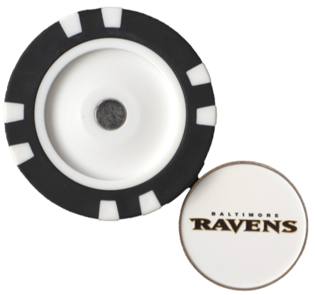 Officially Licensed Baltimore Ravens Poker Chip Ball Marker - Club Rehab