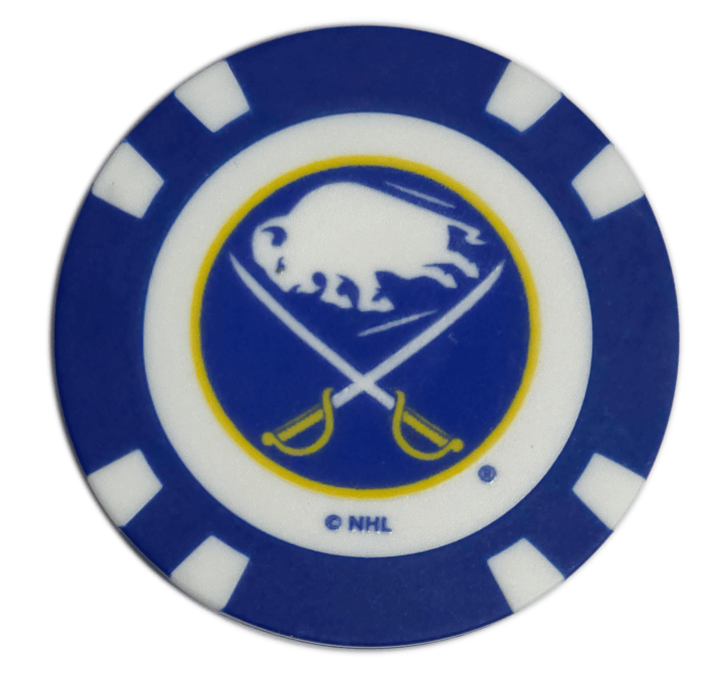 Officially Licensed Buffalo Sabres Poker Chip Ball Marker - Club Rehab