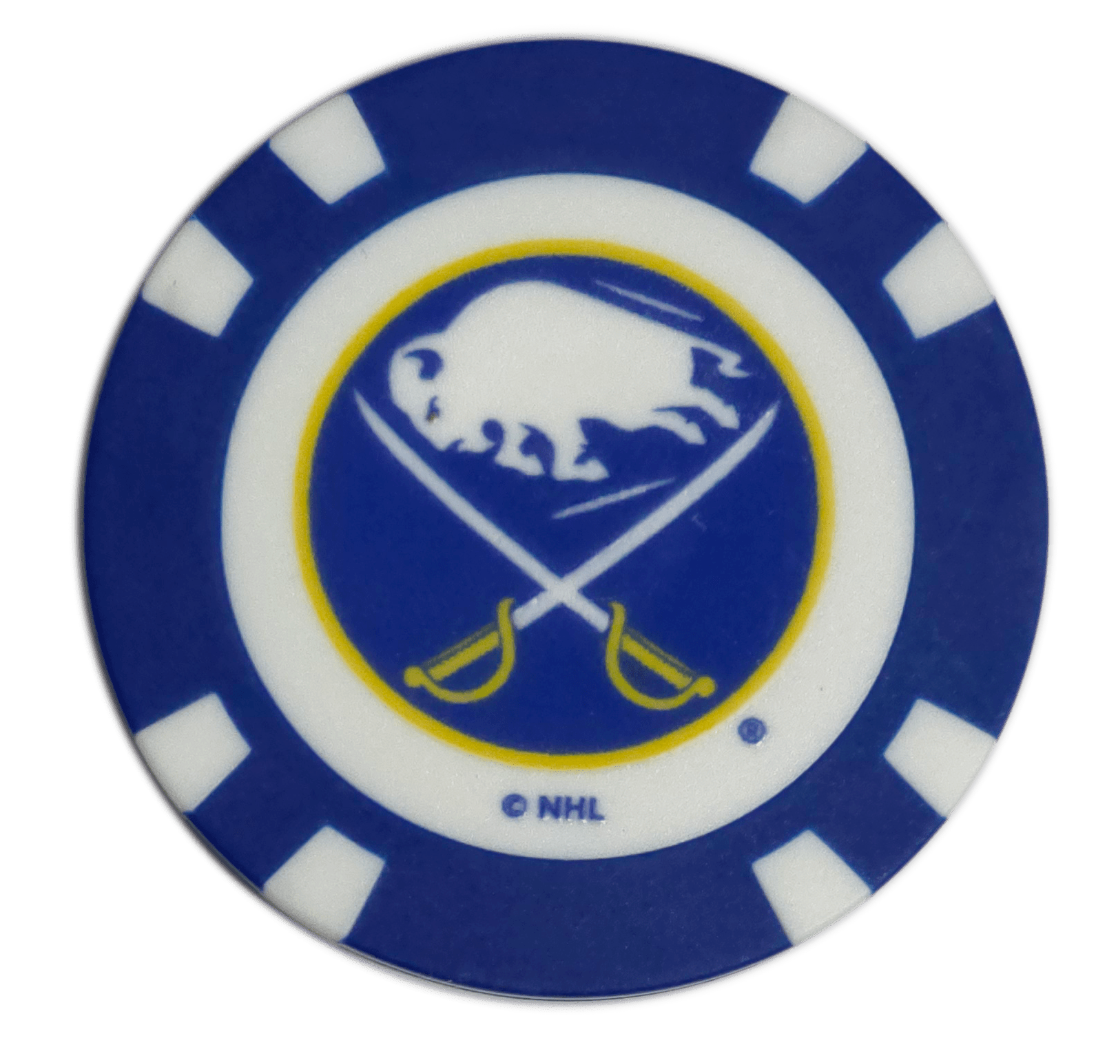 Officially Licensed Buffalo Sabres Poker Chip Ball Marker - Club Rehab