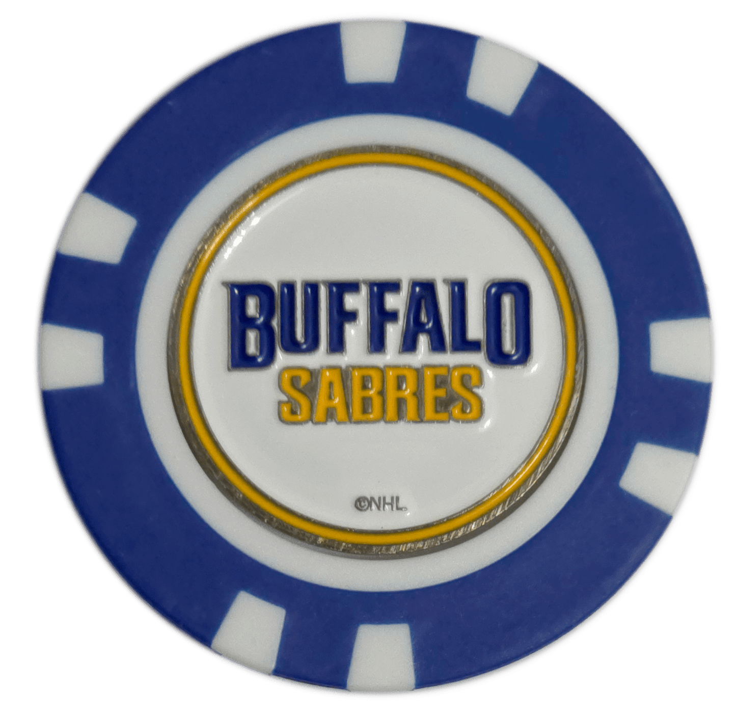 Officially Licensed Buffalo Sabres Poker Chip Ball Marker - Club Rehab