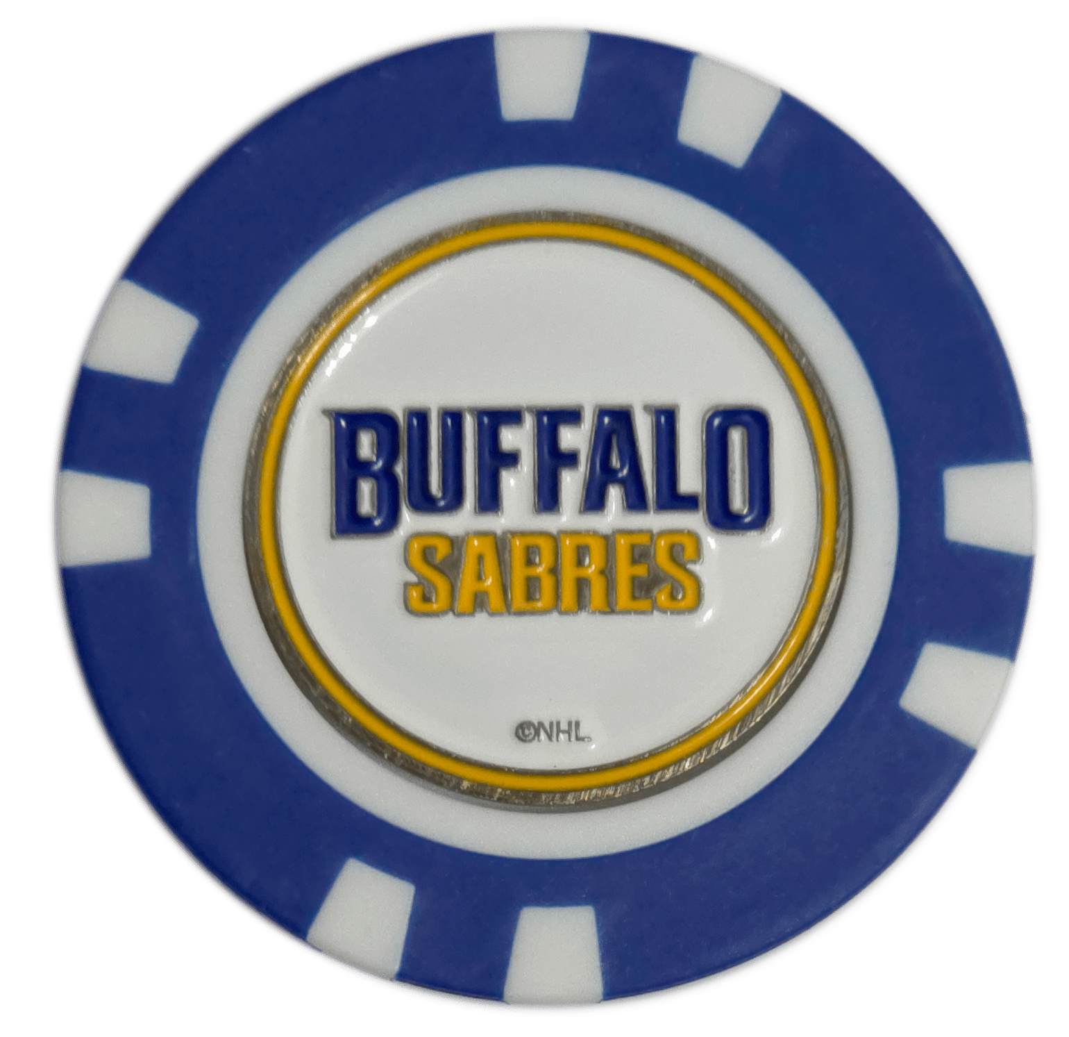Officially Licensed Buffalo Sabres Poker Chip Ball Marker - Club Rehab