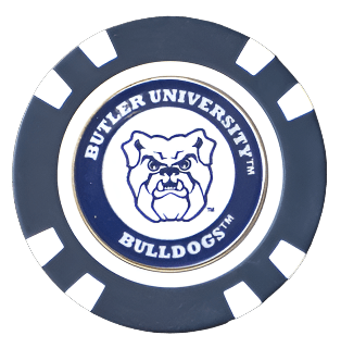Officially Licensed Butler Bulldogs Poker Chip Ball Marker - Club Rehab