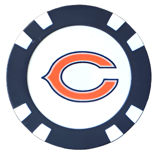 Officially Licensed Chicago Bears Poker Chip Ball Marker - Club Rehab