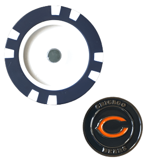 Officially Licensed Chicago Bears Poker Chip Ball Marker - Club Rehab