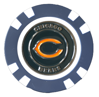 Officially Licensed Chicago Bears Poker Chip Ball Marker - Club Rehab