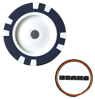 Officially Licensed Chicago Bears Poker Chip Ball Marker - Club Rehab