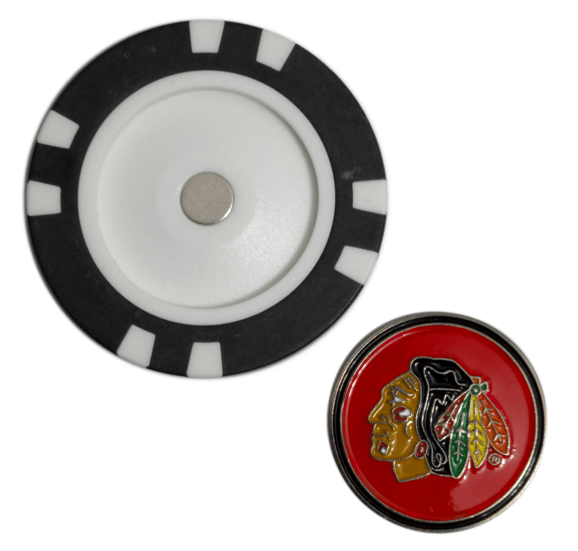 Officially Licensed Chicago Blackhawks Poker Chip Golf Ball Marker - Club Rehab
