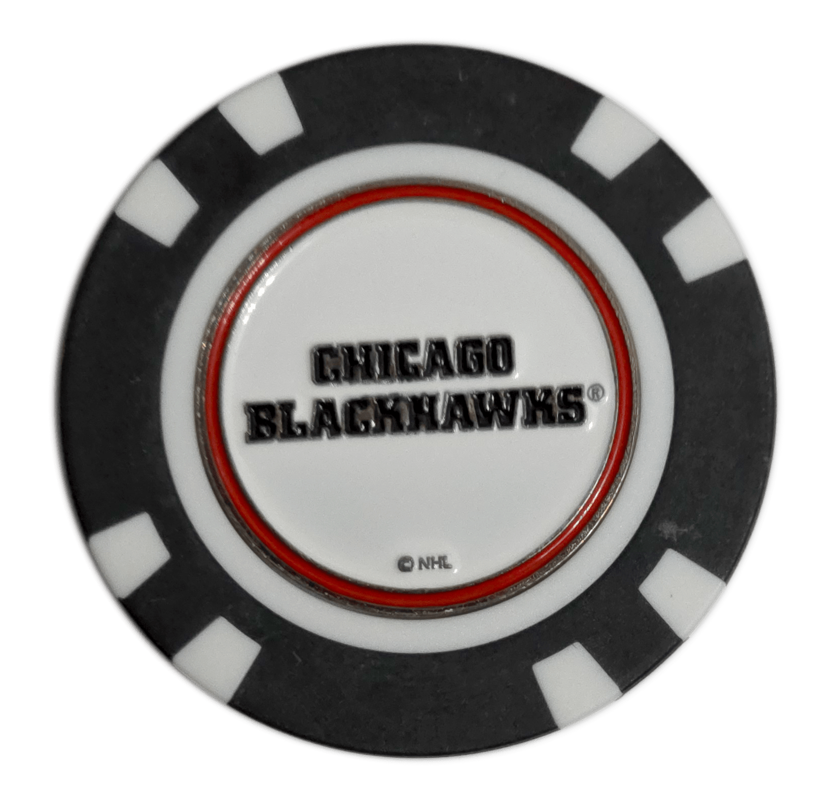 Officially Licensed Chicago Blackhawks Poker Chip Golf Ball Marker - Club Rehab