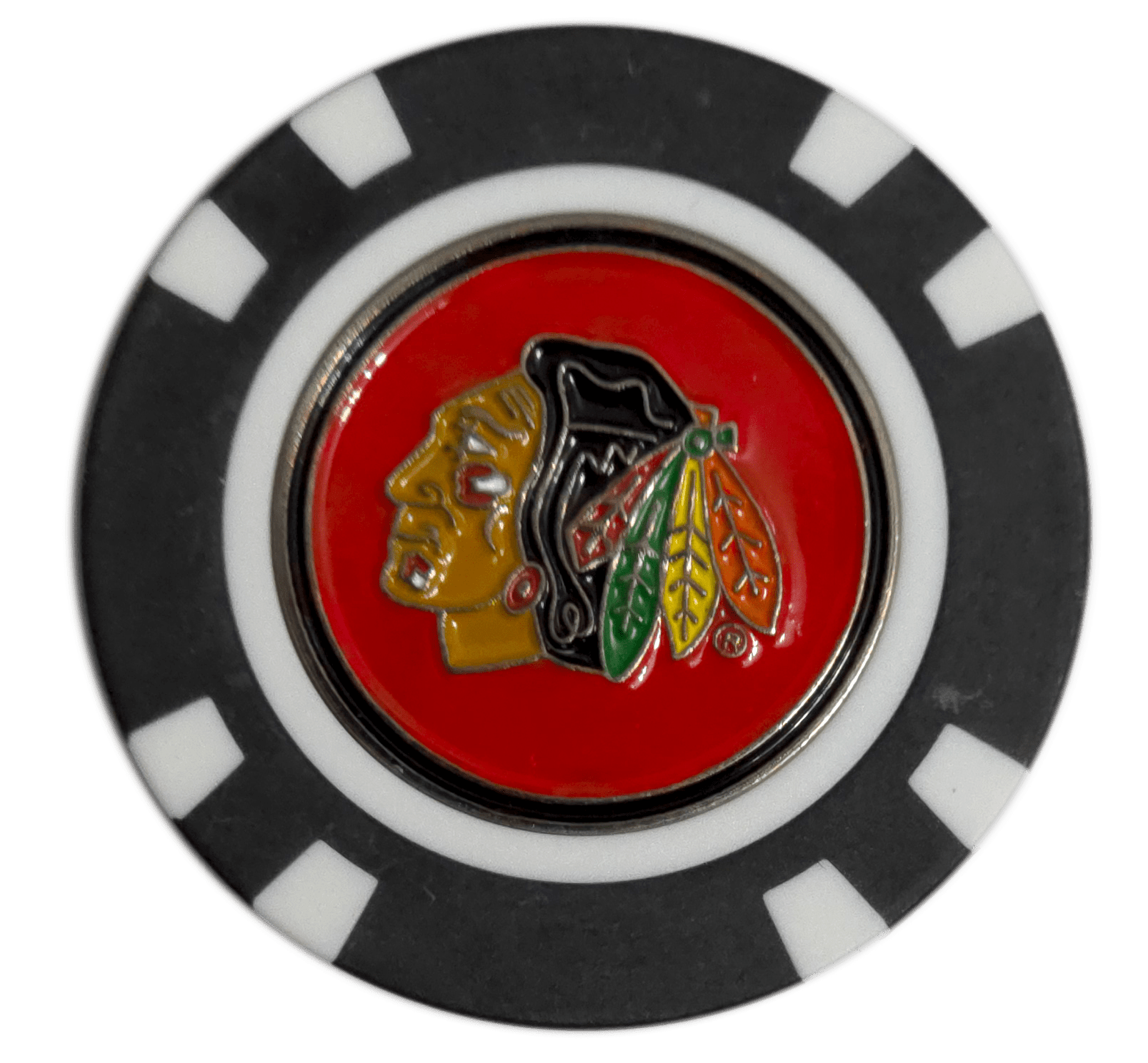 Officially Licensed Chicago Blackhawks Poker Chip Golf Ball Marker - Club Rehab