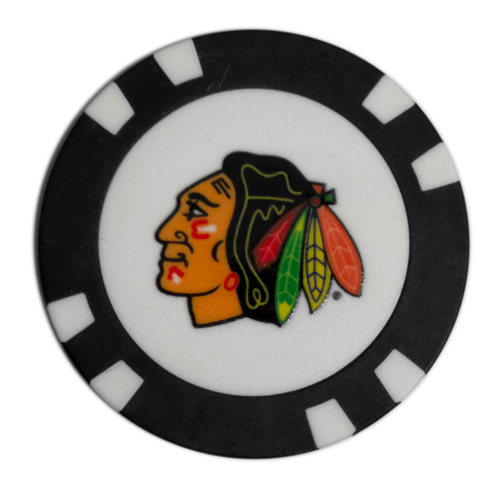 Officially Licensed Chicago Blackhawks Poker Chip Golf Ball Marker - Club Rehab