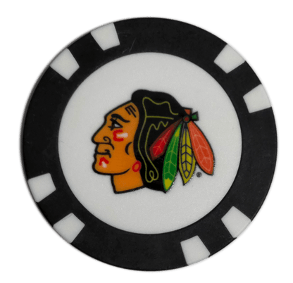 Officially Licensed Chicago Blackhawks Poker Chip Golf Ball Marker - Club Rehab